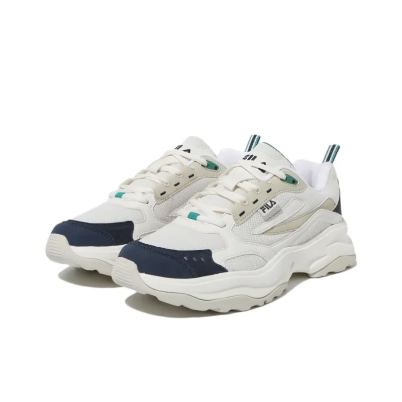 FILA Wood Block Low Top Casual Shoes Unisex White Korean Style-1