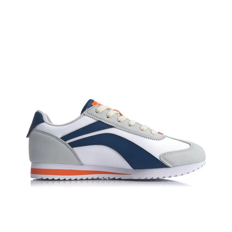 LiNing 3K Non slip Lightweight Low Top Sports Casual Shoes Men's White Gray Blue-1