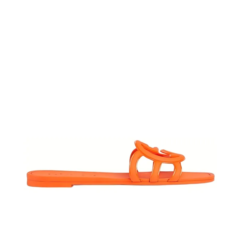 GUCCI Interlocking Collection Slide Slippers Women's Orange-1