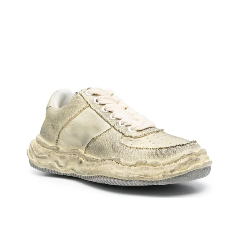 MIHARA YASUHIRO Wayne Low-Top Skateboard Shoes Unisex Ecru Vintage Version-1