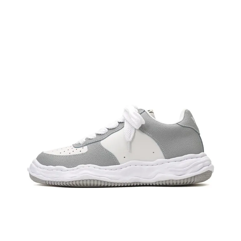 Maison MIHARA YASUHIRO Wayne Og Sole Embossed Leather Low Grey White-7