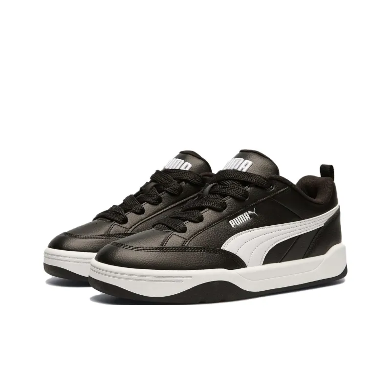 PUMA Park Lifestyle Anti Slip Wear Resistant Low Top Skateboard Shoes Men's Black White-2