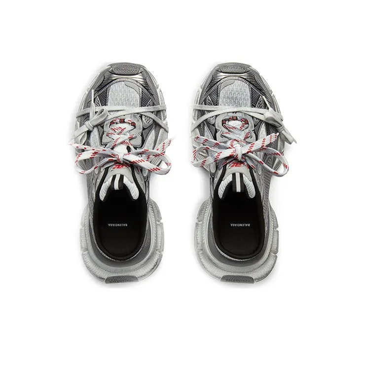 Balenciaga 3XL Mules 'Grey Mesh And Polyurethane'-3