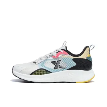 XTEP Polygon 1.0 Running Shoes Men Low Top Canvas White/Black/Dark Mud Gray/Blue