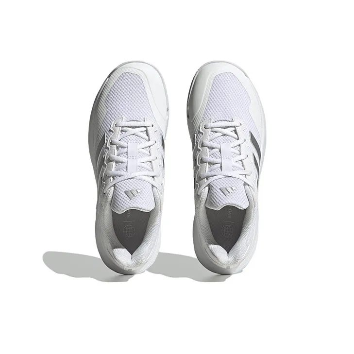 Adidas Gamecourt 2.0 Cloud White Silver Metallic Women's-4