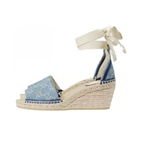GUCCI Strap Sandals Women's Blue