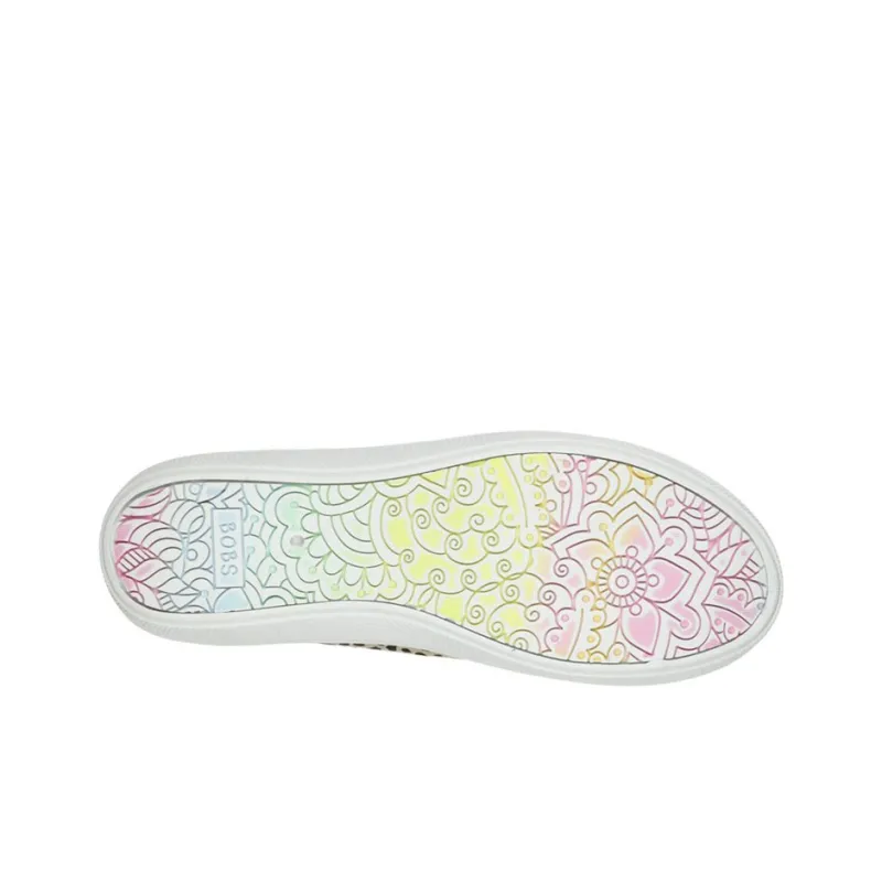 Skechers Bobs Skateboard Shoes Women's Low-Top Leopard Print-4