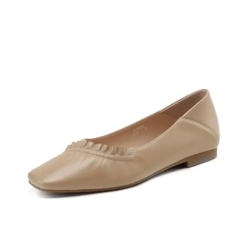 Mulinsen Casual Single Shoes 1.2CM Women's Nude-0