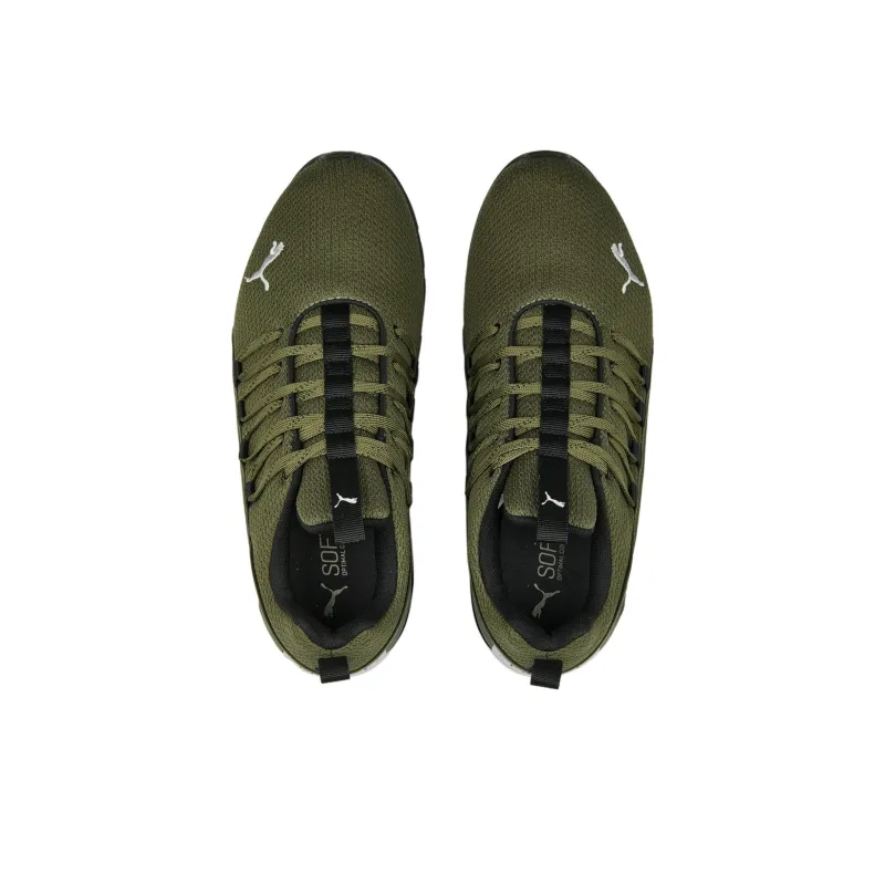 PUMA Axelion Refresh Anti-Slip Wear-Resistant Low-Top Running Shoes Green-3