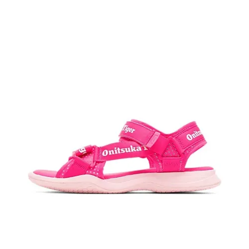 Onitsuka Tiger Ohbori Strap Beach Sandals Unisex Rose Red