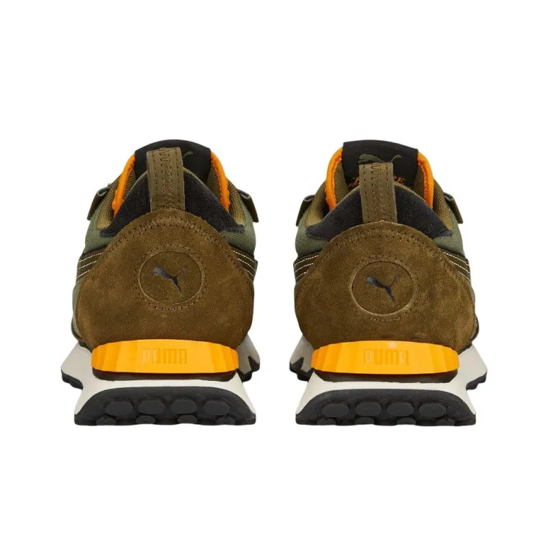 PUMA Rider FV Safari Anti-Slip Wear-Resistant Low-Top Sports Casual Shoes Unisex Green Brown-4