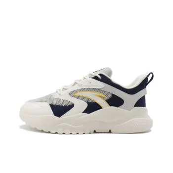 Anta Life Collection Cushioning, Slip Resistant, And Abrasion Resistant Low Top Sports Casual Shoes Gray Blue White