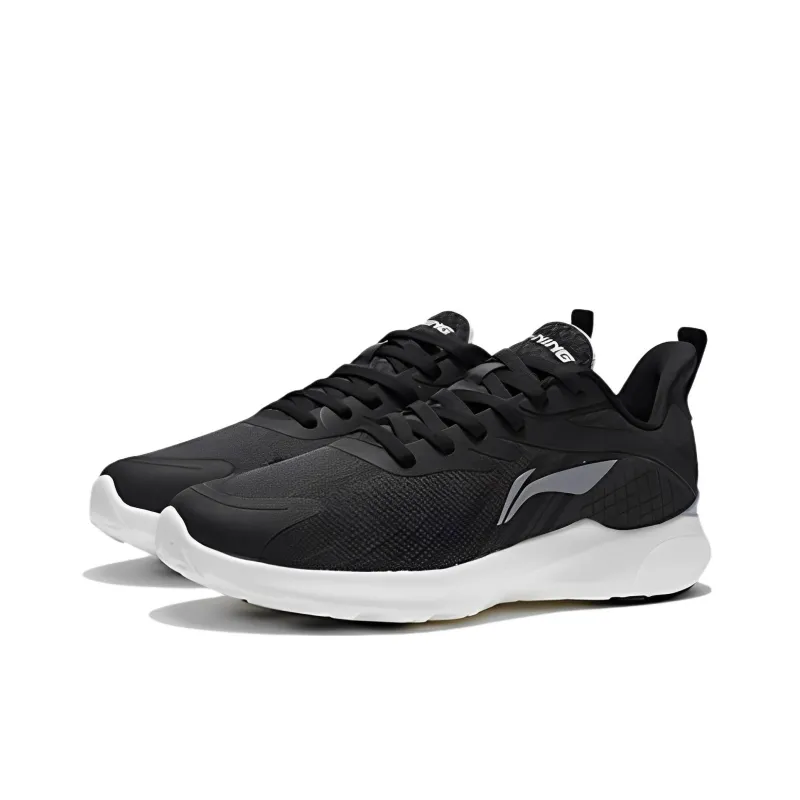 LiNing Qingyi Cushioned Wear-Resistant Breathable Lightweight Low-Top Running Shoes Women's Black-2