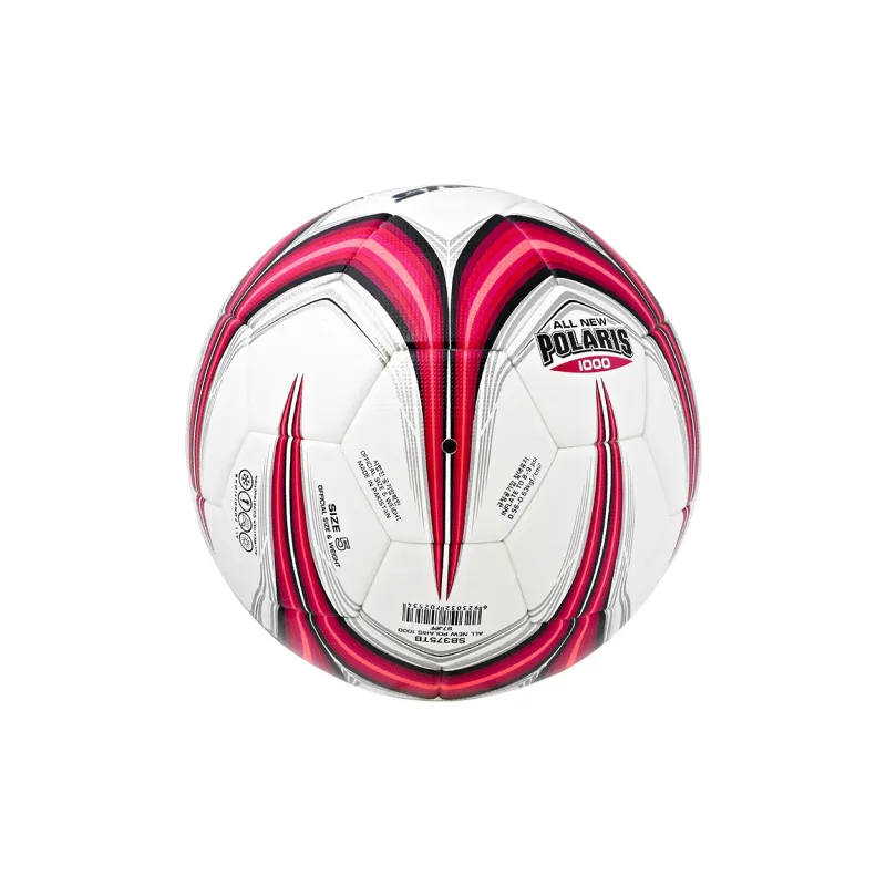 Star Size 5 Soccer PU Seamless Thermal bonding Unisex White Red-4
