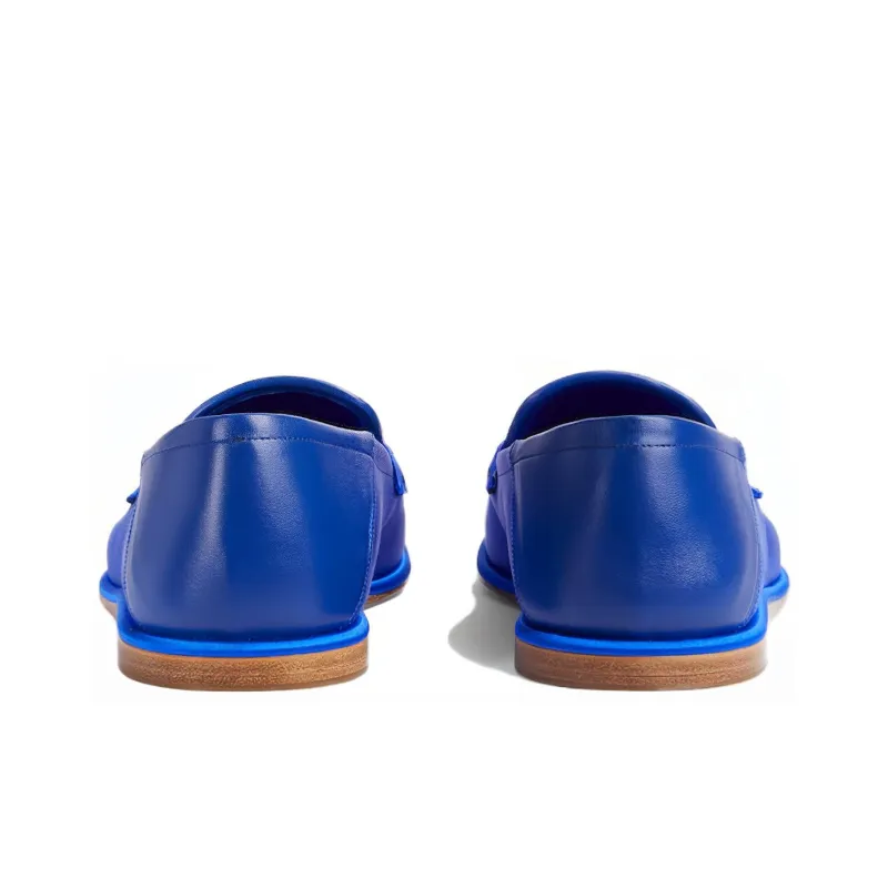 GUCCI Horsebit Loafers Women's Blue-3