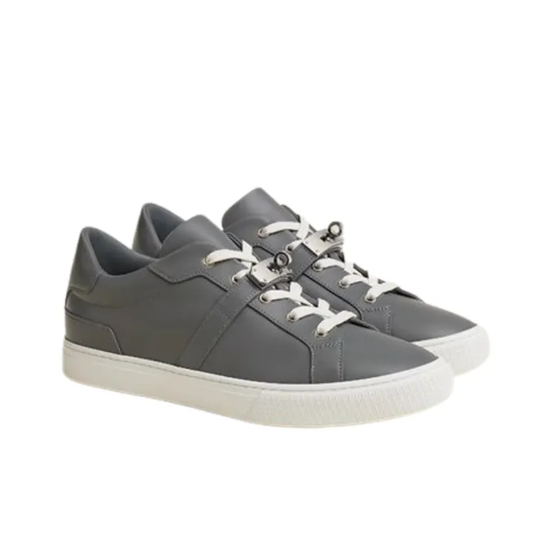 HERMES Day Low Top Skateboard Shoes Men's Gray-2