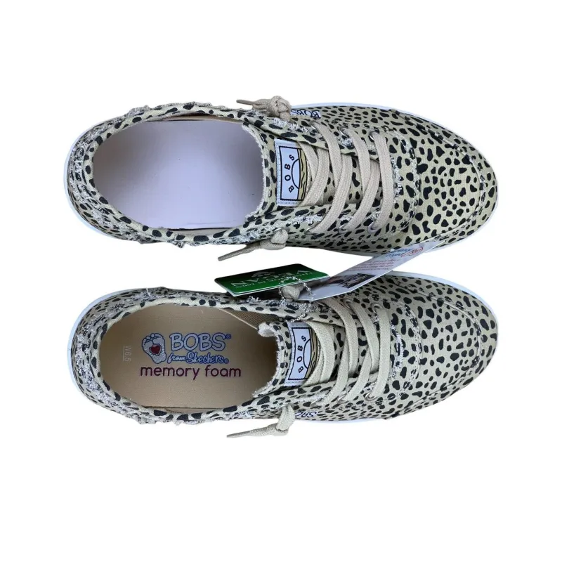 Skechers Bobs Skateboard Shoes Women's Low-Top Leopard Print-3