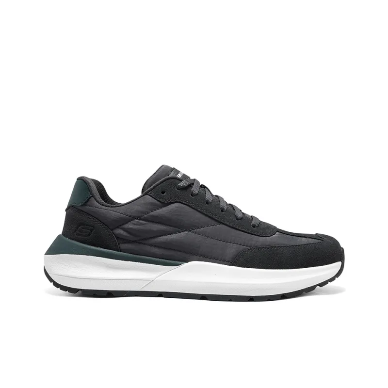 Skechers Global Jogger Wear Resistant Low Top Casual Shoes Men's Black Gray Color-1