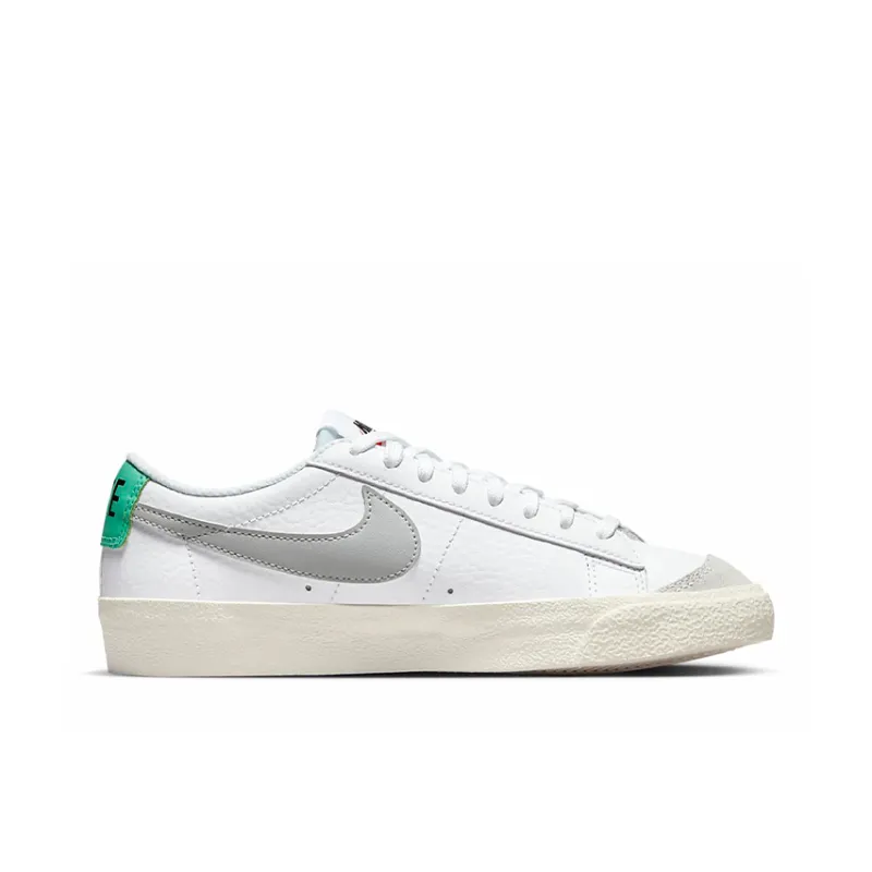 Nike Blazer 77 Slip Resistant Shock Absorbers With Abrasion Resistant Properties Low Top Skateboard Shoes GS White-1