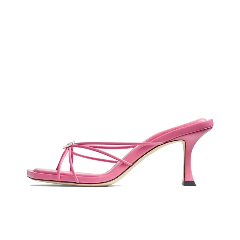 Jimmy Choo Indiya Slide Slippers Women's Pink-0