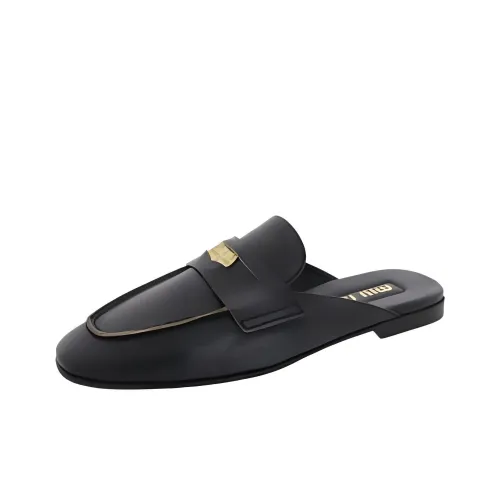 MIU MIU Wrap-toe Slippers Women's Black