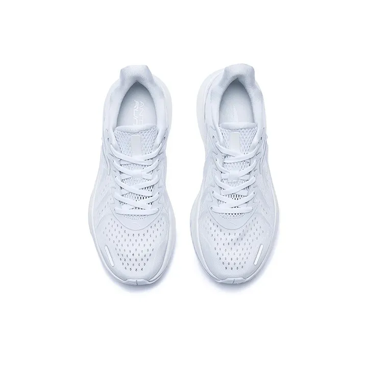 Anta Running Collection Cushioned Slip-Resistant Abrasion-Resistant Low-Top Running Shoes Women's Gray White-2