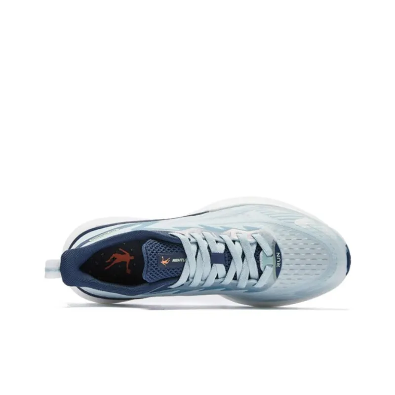 QIAODAN Flying Shadow Team1.0 Anti Slip Wear Resistant Low Top Long Distance Running Shoes Men's Blue-3