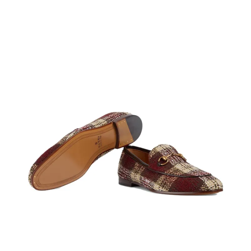 GUCCI Jordaan Loafers Men's Red Brown-2