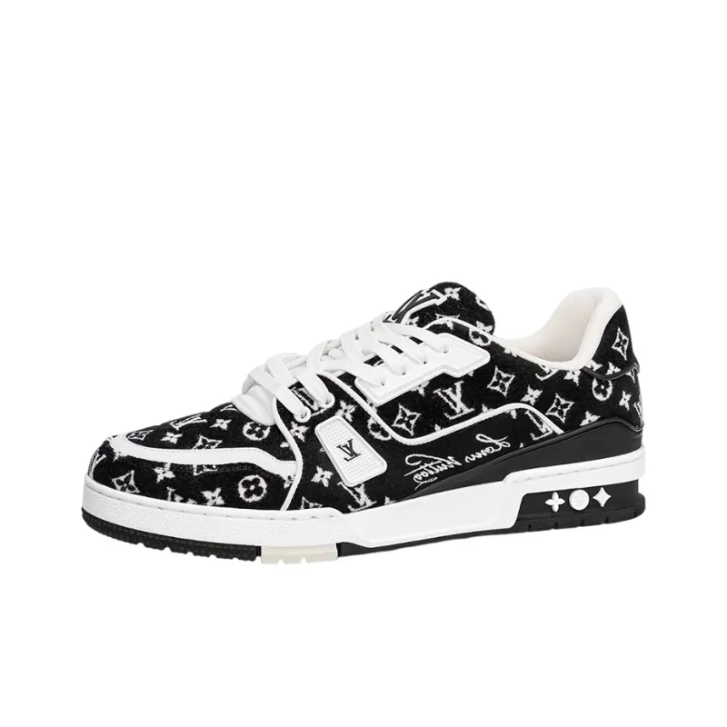 LOUIS VUITTON Trainer Black Monogram Textile-0
