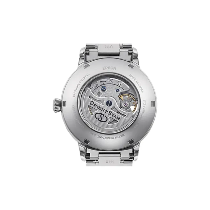 ORIENT Automatic/Manual Mechanical Movement Stainless Steel Strap Watch Unisex Blue Dial-2