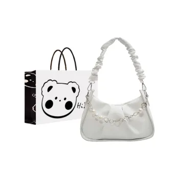 NX DOUGHNUT PU Shoulder Bag Regular Women's White/Black/Light Yellow