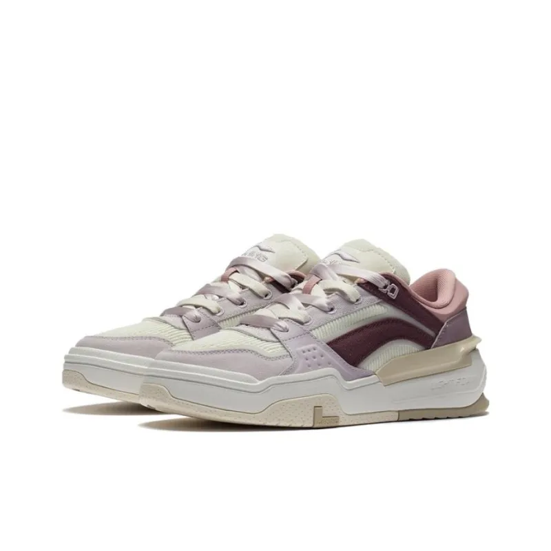LiNing Samchen Canchun Low Top Skateboard Shoes Women's White Purple-2