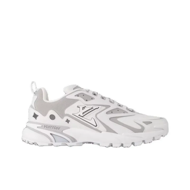 LOUIS VUITTON Runner Tatic Low Top Casual Shoes Men's Gray White-1