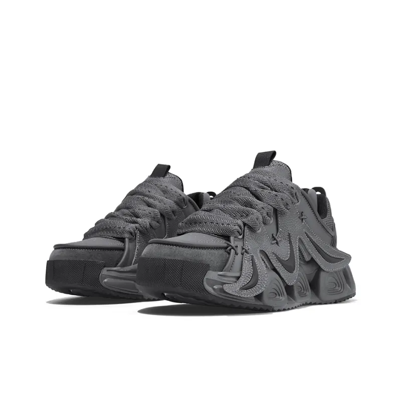 Masongarments Storm 3 Wear Resistant Breathable Height Increasing Low Top Chunky Sneakers Unisex Phantom Gray-1