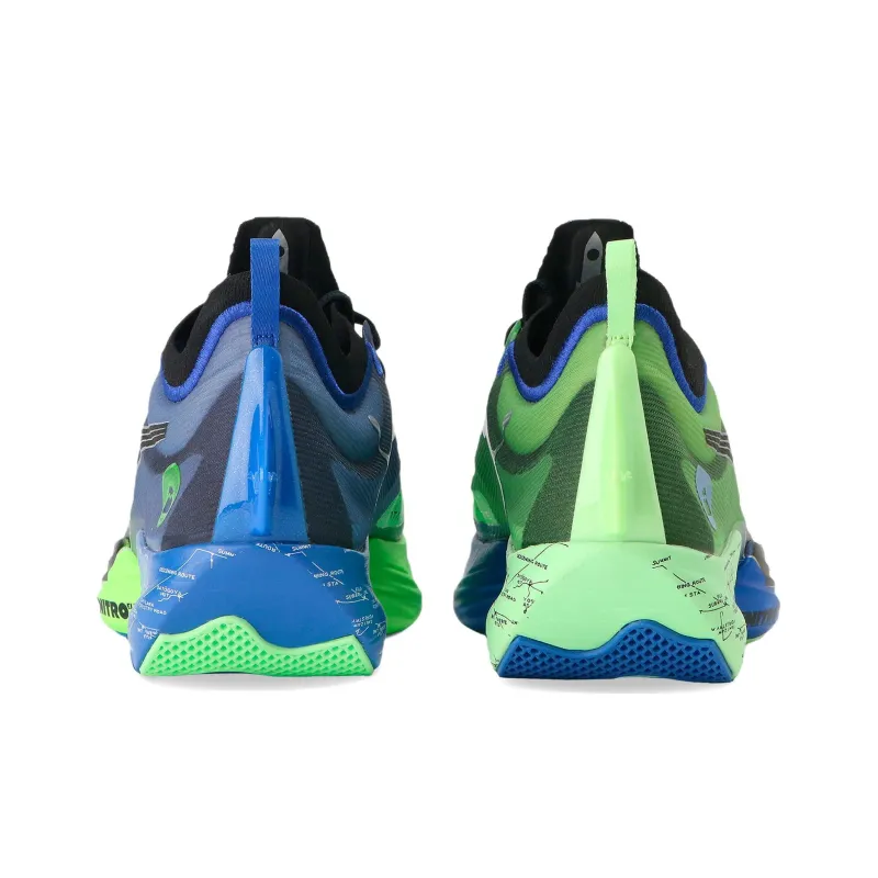 PUMA Fast R Nitro Elite Slip Resistant, Abrasion Resistant, Breathable Low Top Running Shoes Men's Blue Green-3