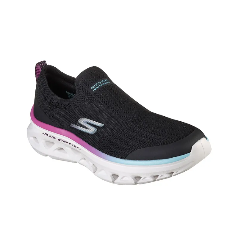 Skechers Glide Step Running Shoes Women's Low-Top Black/Pink-2