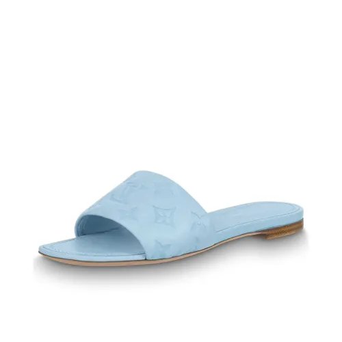 LOUIS VUITTON Revival Slide Slippers Women's Blue