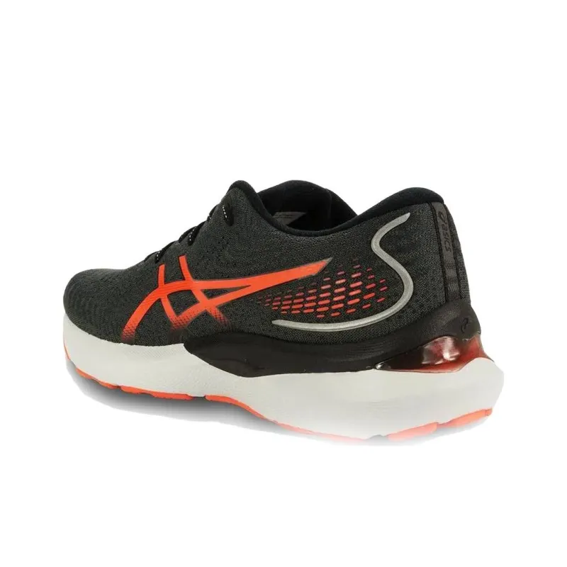Asics Gel-Cumulus 24 Durable Breathable Low-Top Running Shoes Black Orange White-3