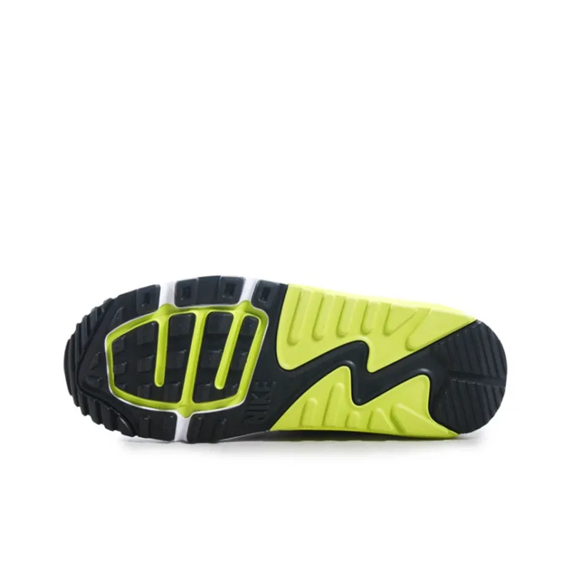 Nike Air Max 90 Cushioned Anti-Slip And Wear-Resistant Lightweight Low-Top Running Shoes Men's Green Yellow-3