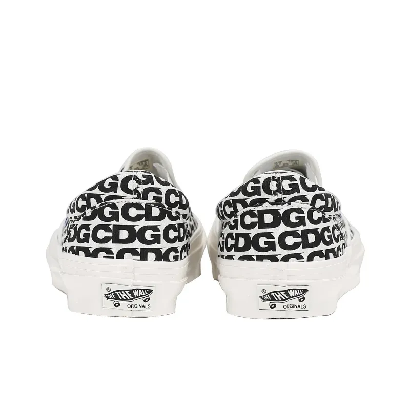 Vans Vault Slip On Lx Comme Des Garcons White Black-4