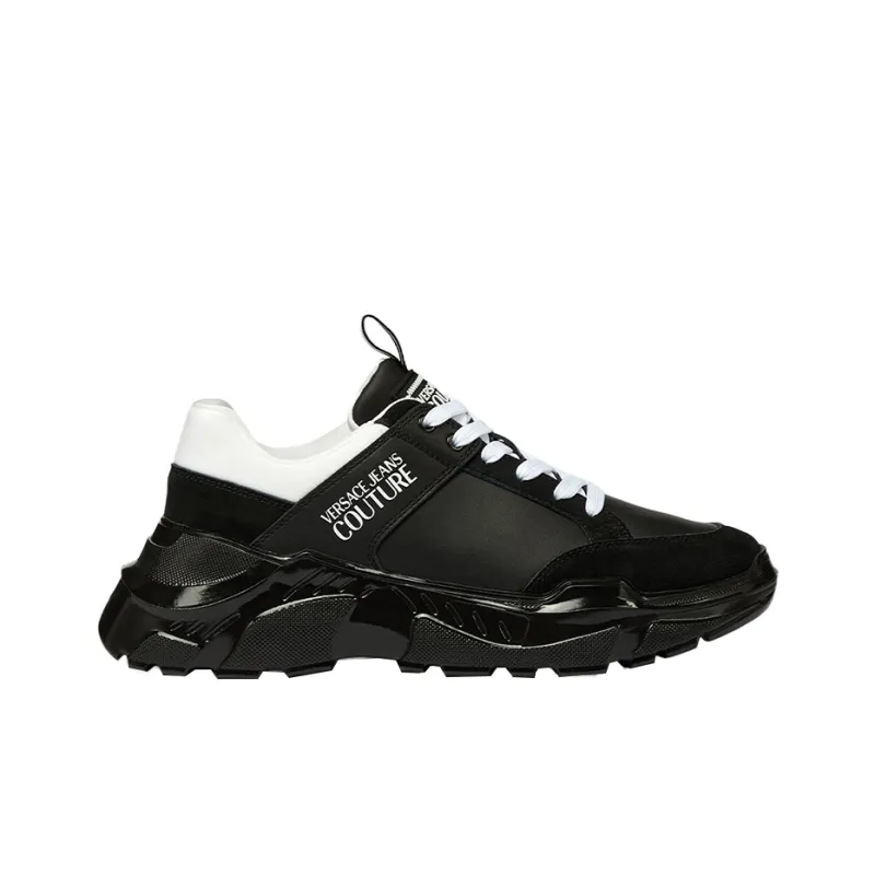 VERSACE JEANS Speedtrack Abrasion Resistant Low Top Casual Shoes Men's Black-1