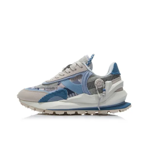 LiNing Fangyuan Eternal Running Shoes Women's Low-Top Light Gray Blue/White Sand Gray/Dull Blue