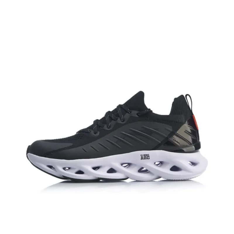 LiNing Li Ning Arc Cushioning And Breathable Low Top Running Shoes Women's Black-0