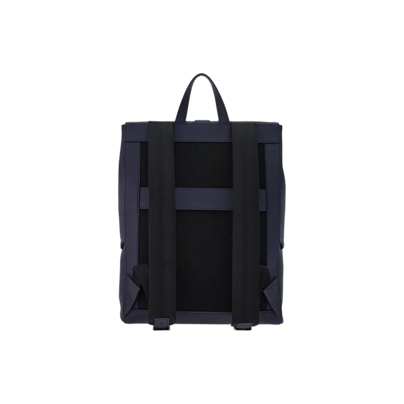 FERRAGAMO Stamped Calfskin Backpack Men's Midnight Blue-1