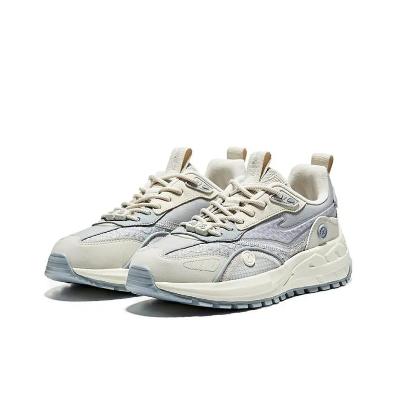 Erke Big Show Hongrabbit Anti Slip Wear Resistant Low Top Sports Casual Shoes Women's Gray-2