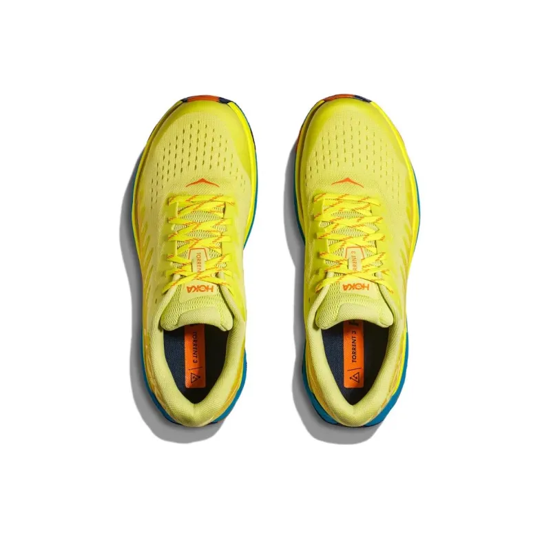 HOKA ONE ONE Torrent 3 Anti Slip Wear Resistant Low Top Running Shoes Men's Yellow-3