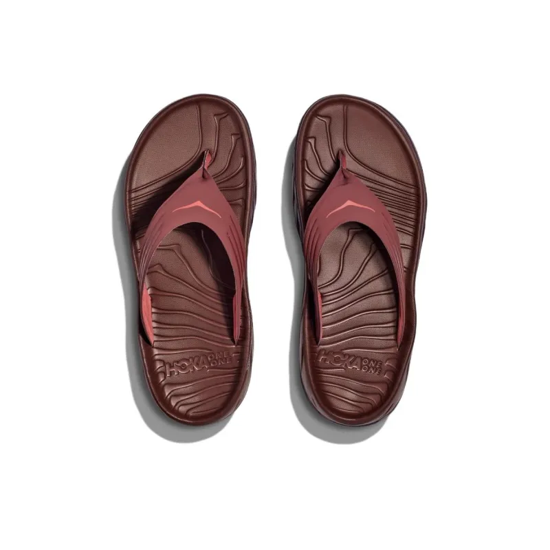 HOKA ONE ONE Ora Recovery Flip Slippers Women's Chestnut-3