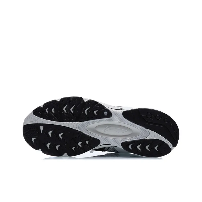 LiNing V8 Cushioned Slip-Resistant Low-Top Running Shoes Men's White Black-4