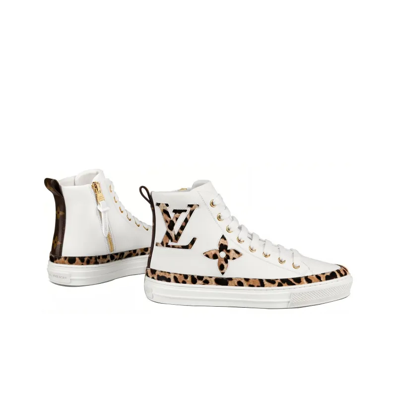 LOUIS VUITTON Lv Stellar High Top Sports Shoes White Women's-3