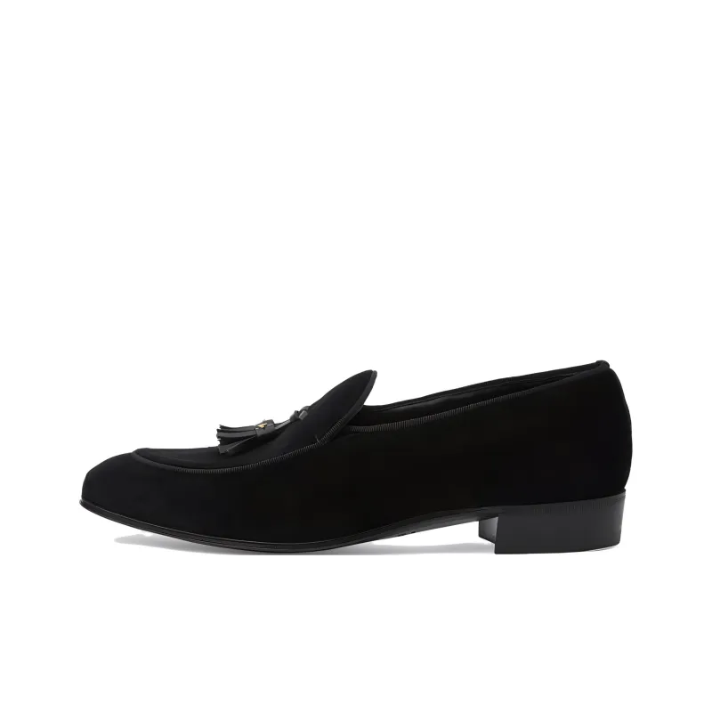 GUCCI Double G-detail Velvet Loafers-0